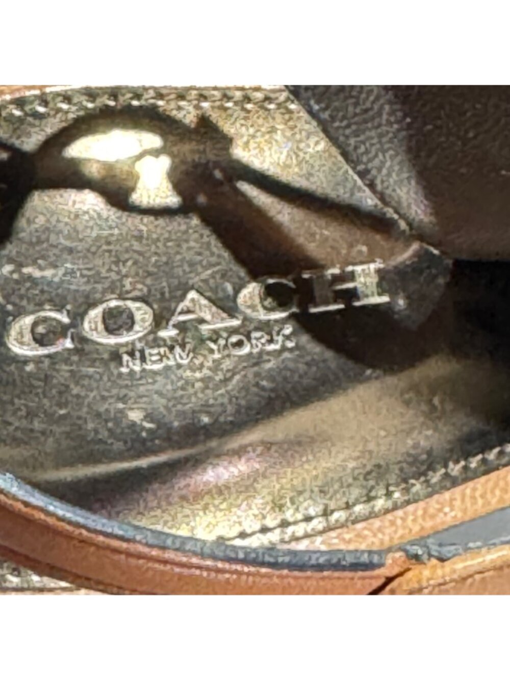 Coach Lanora Soft Grain Tan Leather Open-Toe Slingback Heels 8.5B Womens Shoes - Picture 8 of 12
